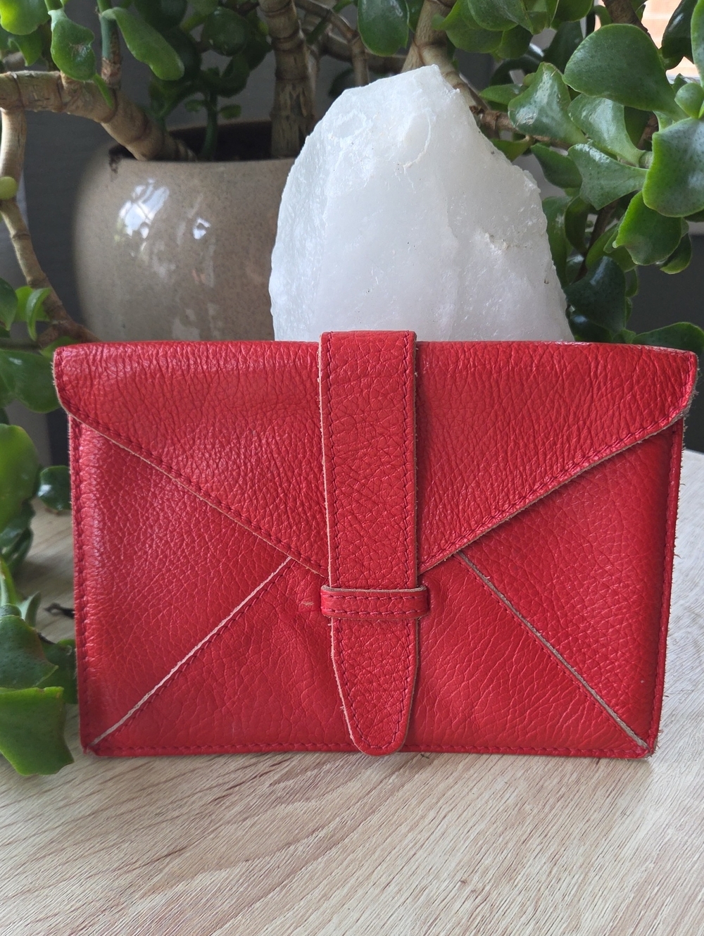 Roots Red Leather Kobo Envelope
